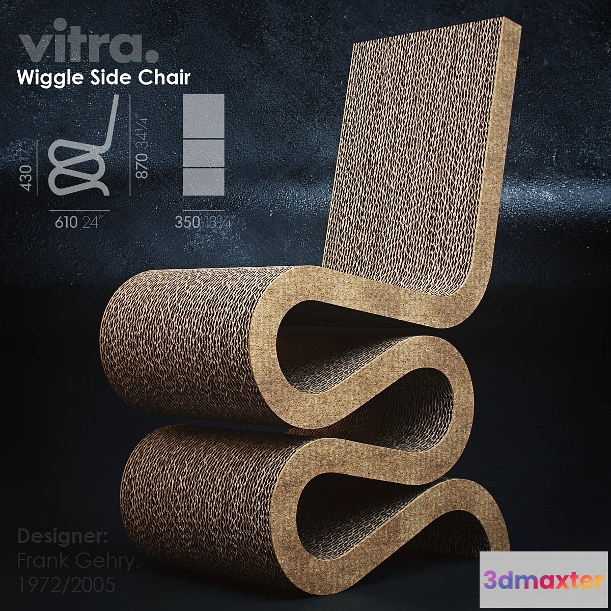 1281722 - Vitra. Wiggle Side Chair. - No.2 3D Max