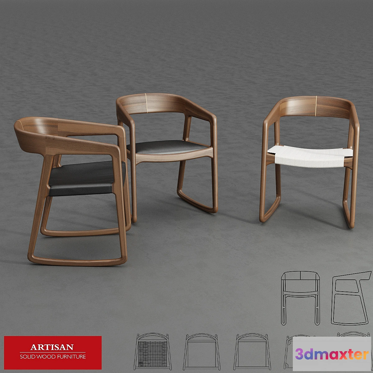 1285218 - Artisan _ Tesa Rocking Chair 3D Max