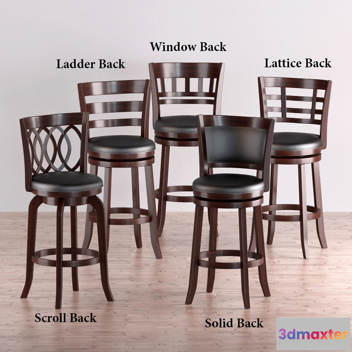 1286272 - Barstool Verona Cherry 3D Max