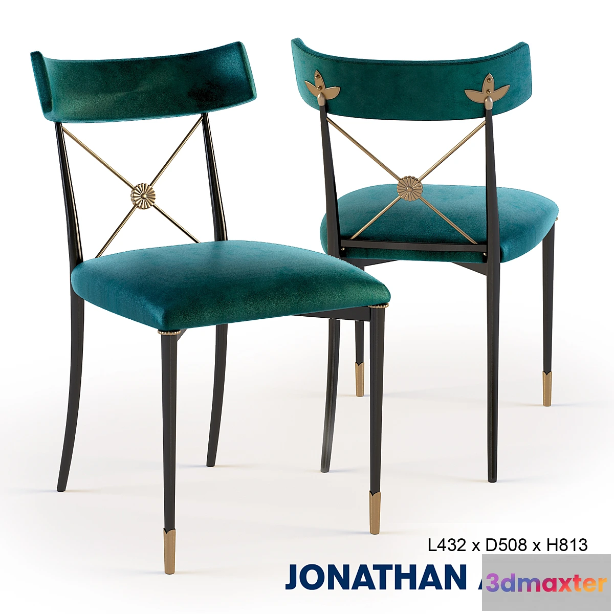 1288018 - Jonathan Adler Rider Dining Chair 22971 3D Max