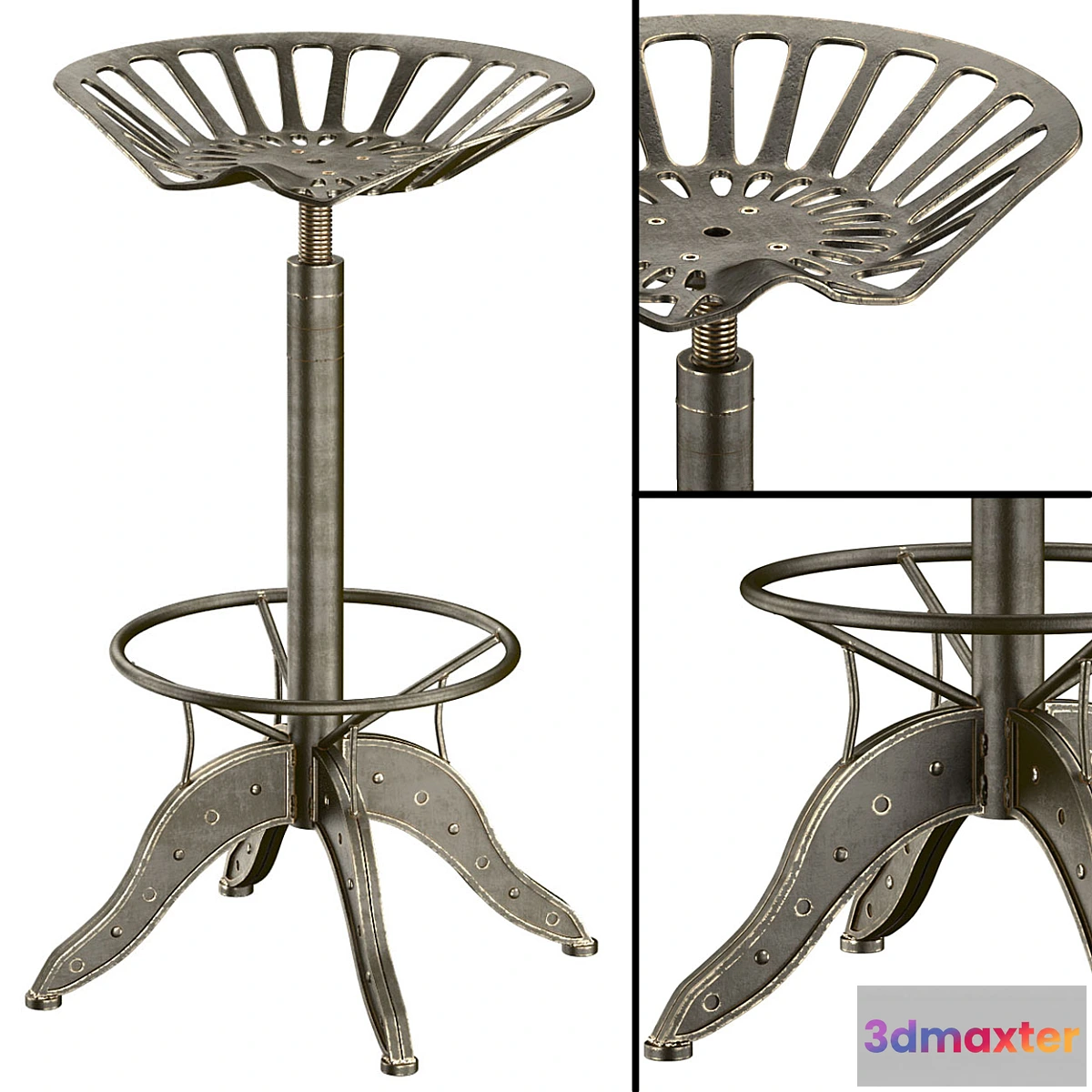 1288966 - Tractor Seat Barstool 3D Max