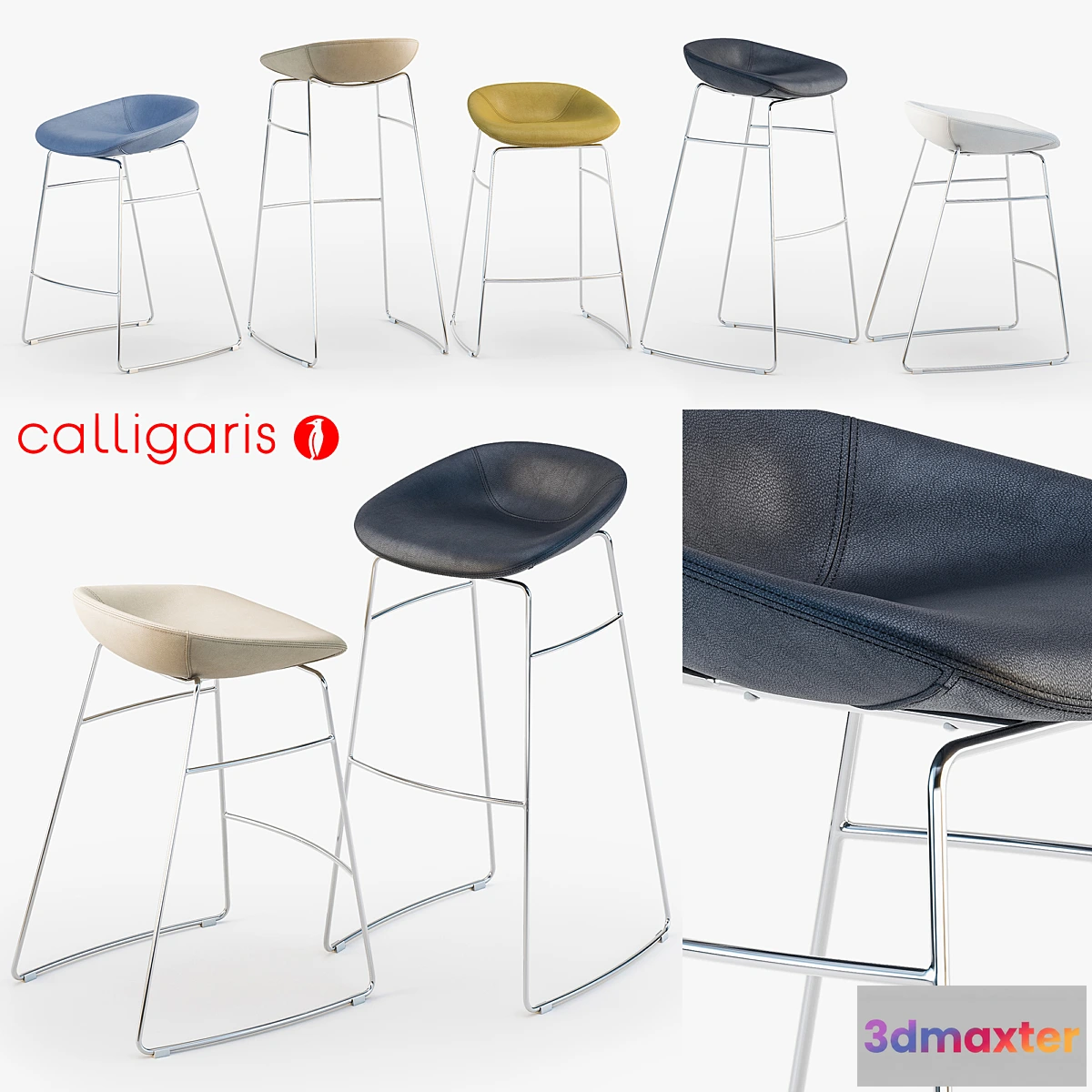 1292001 - Calligaris Palm stool 3D Max