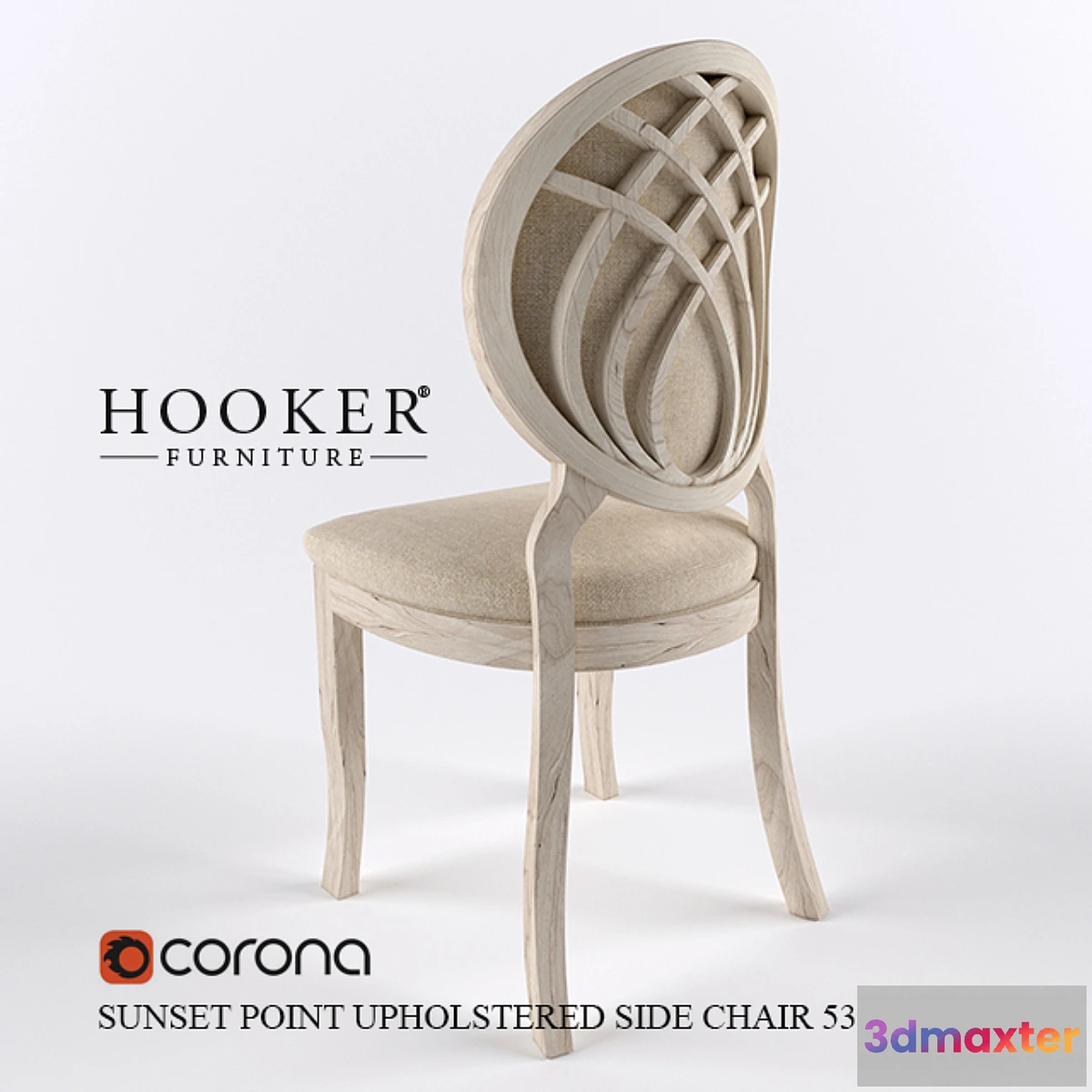 1292814 - Hooker Upholstered Side Chair 3D Max