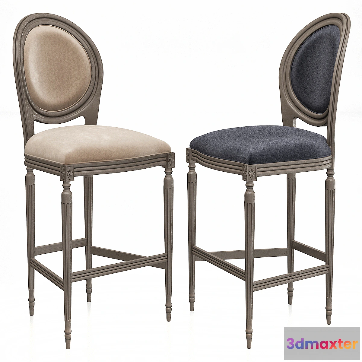 1297212 - Vintage French Round Collection RH 3D Max