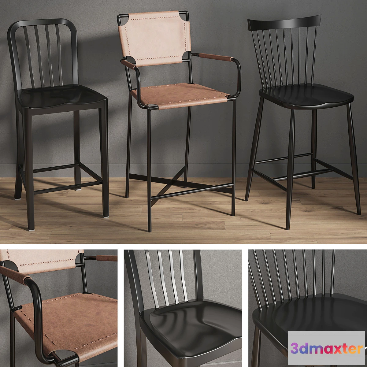 1303951 - Bar Chairs 2 3D Max