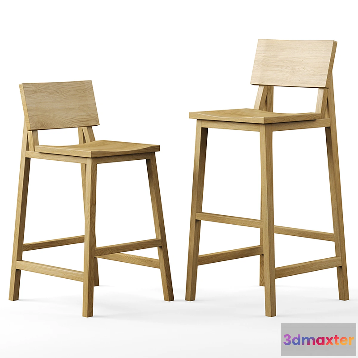 1309143 - Ethnicraft bar stools 3D Max