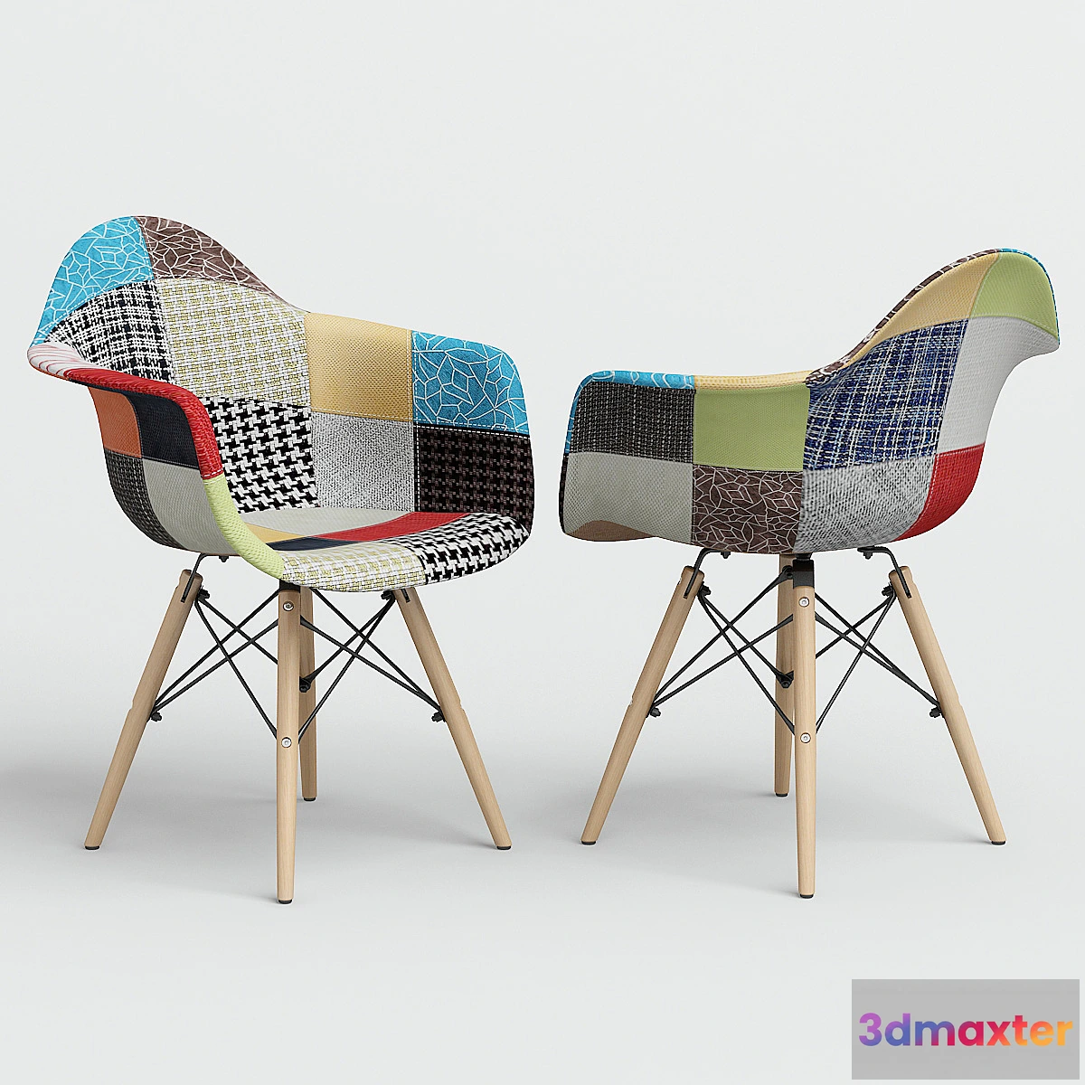 1309553 - Chair Eames Style DAW Patchwork. 3D Max