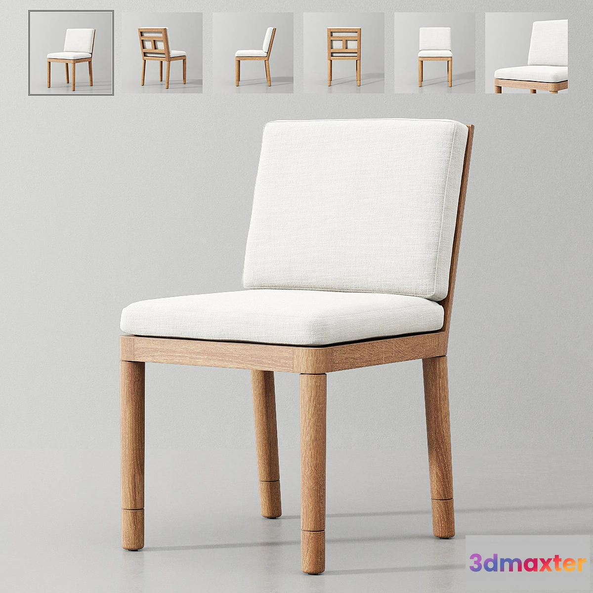 1312059 - Miramar Teak Side Chair 3D Max