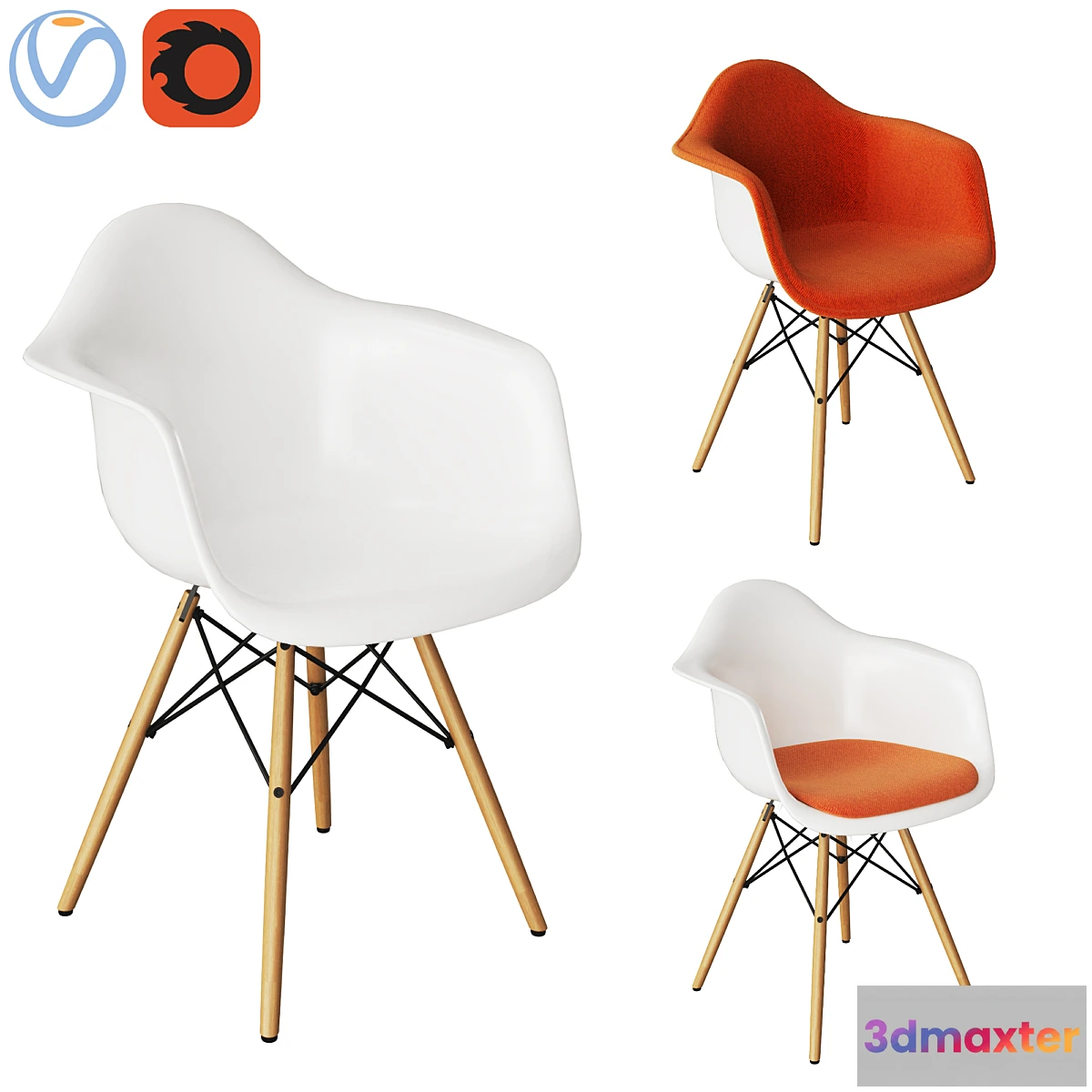 1315579 - Eames plastic armchair 3D Max