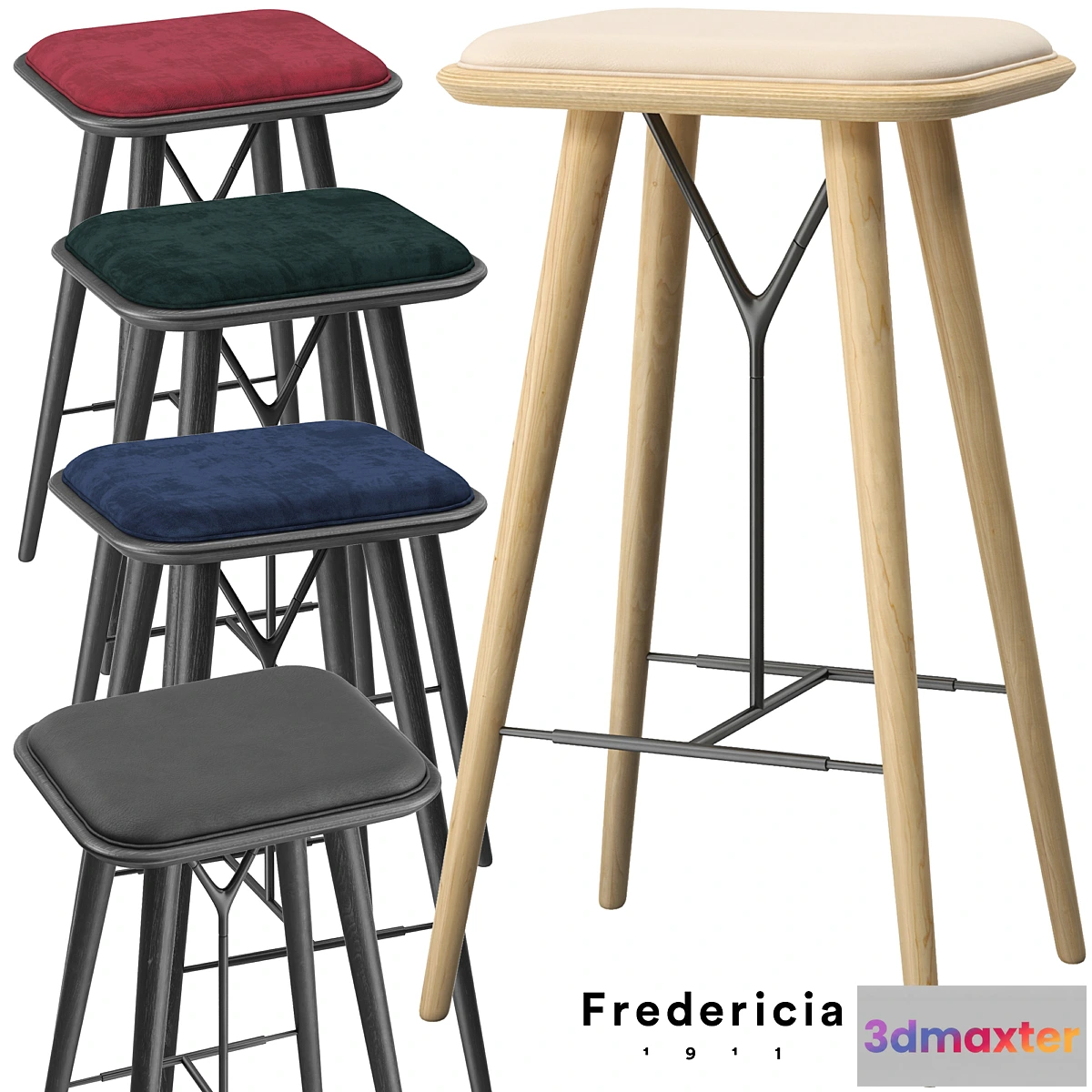 1316820 - Fredericia spine stool 3D Max