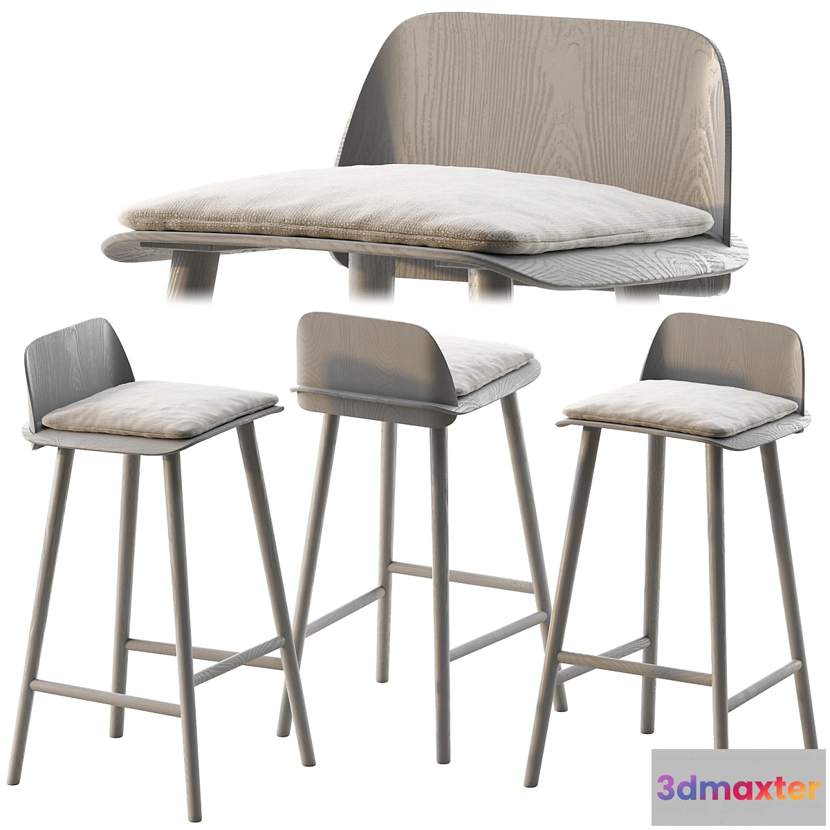 1318520 - MUUTO NERD BARSTOOL 3D Max