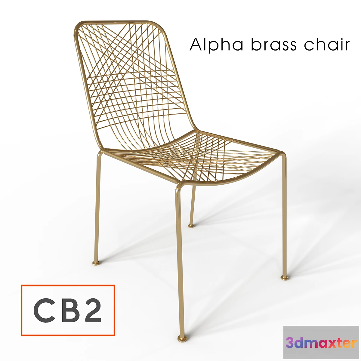 1319342 - CB2 Alpha brass chair - No.2 3D Max