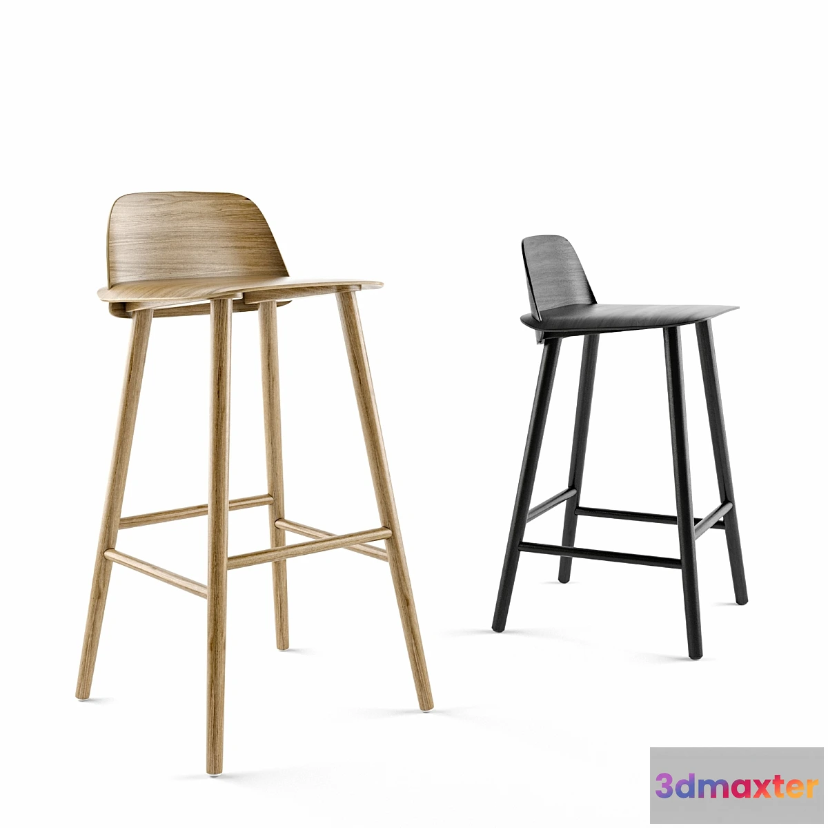 1319692 - Nerd Bar Stool by Muuto 3D Max
