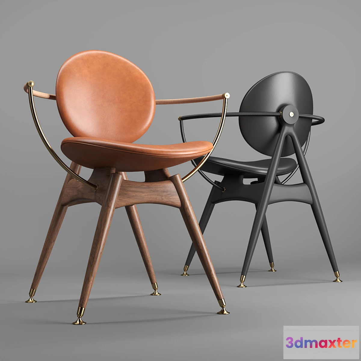 1321560 - Overgaard & Dyrman Circle Dining Chair (with arms) 3D Max