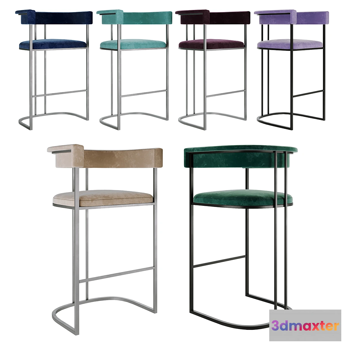 1323101 - Barstool luno - No.2 3D Max