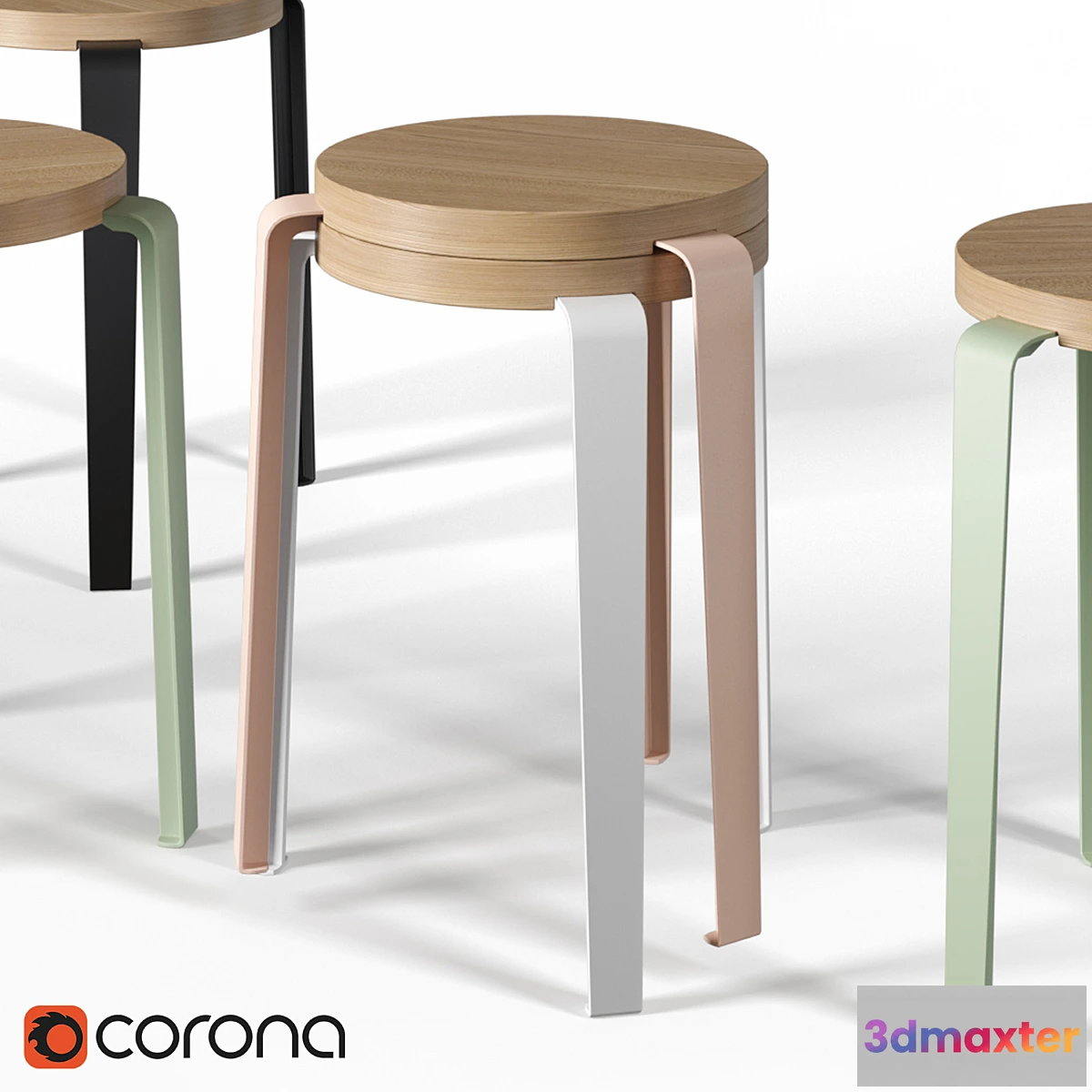 1324163 - Tiptoe LOU  Stool 3D Max