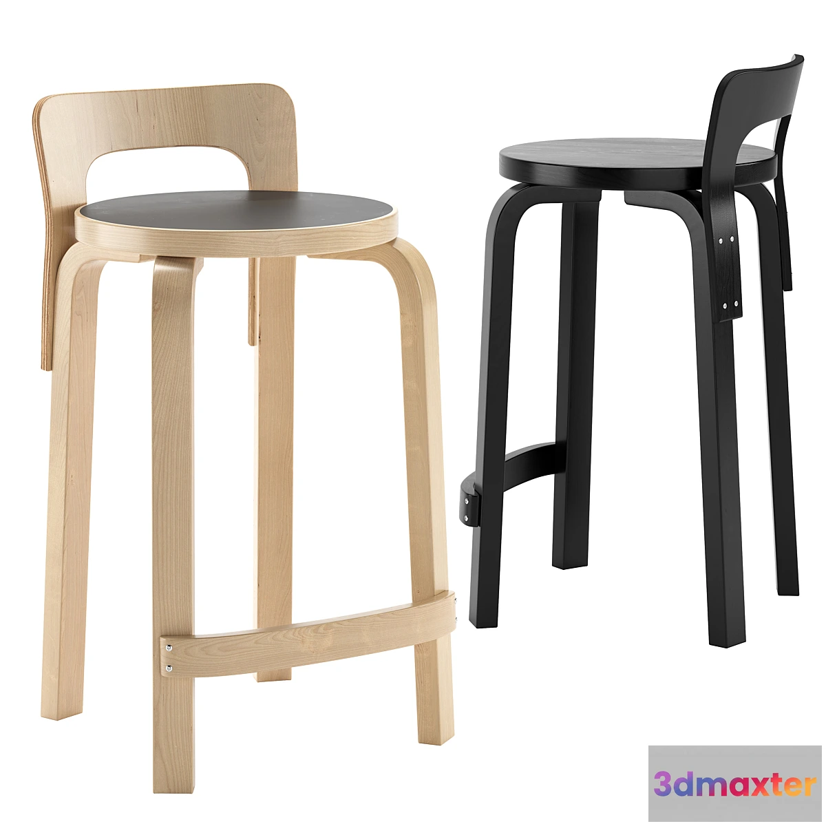 1324264 - K65 Bar Stool by Artek 3D Max