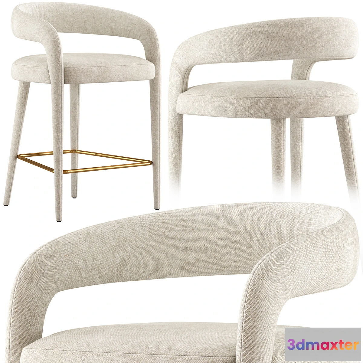 1324557 - CB2 Lisette Counter Stool 3D Max