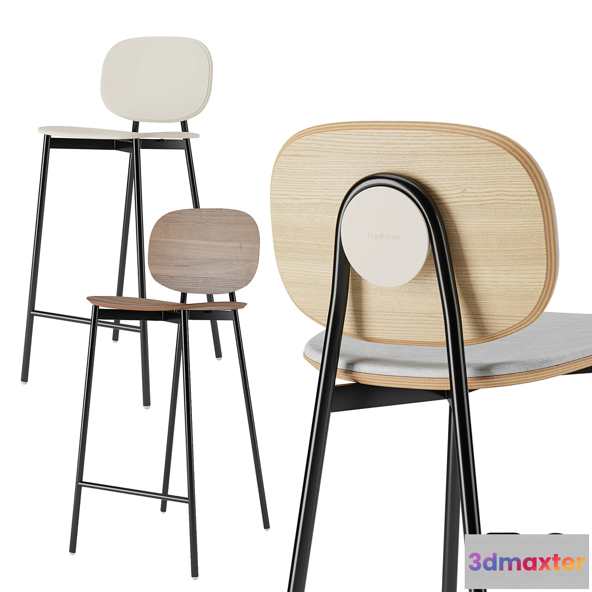 1326336 - Tata Bar Stool by Pointhouse 3D Max