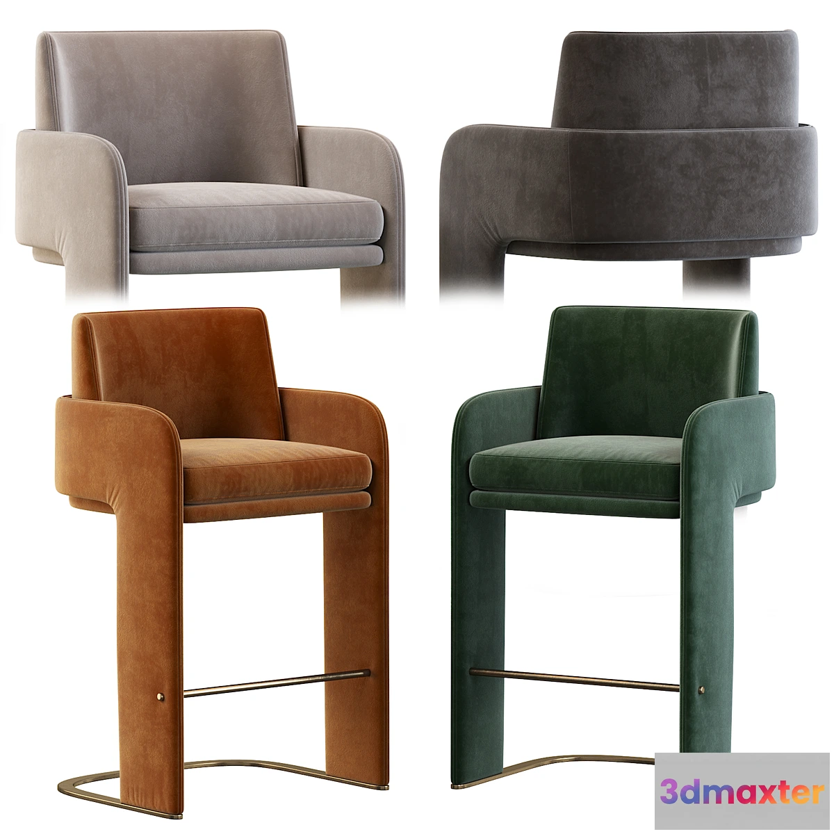 1326966 - ODISSEIA Barstool By DOOQ 3D Max