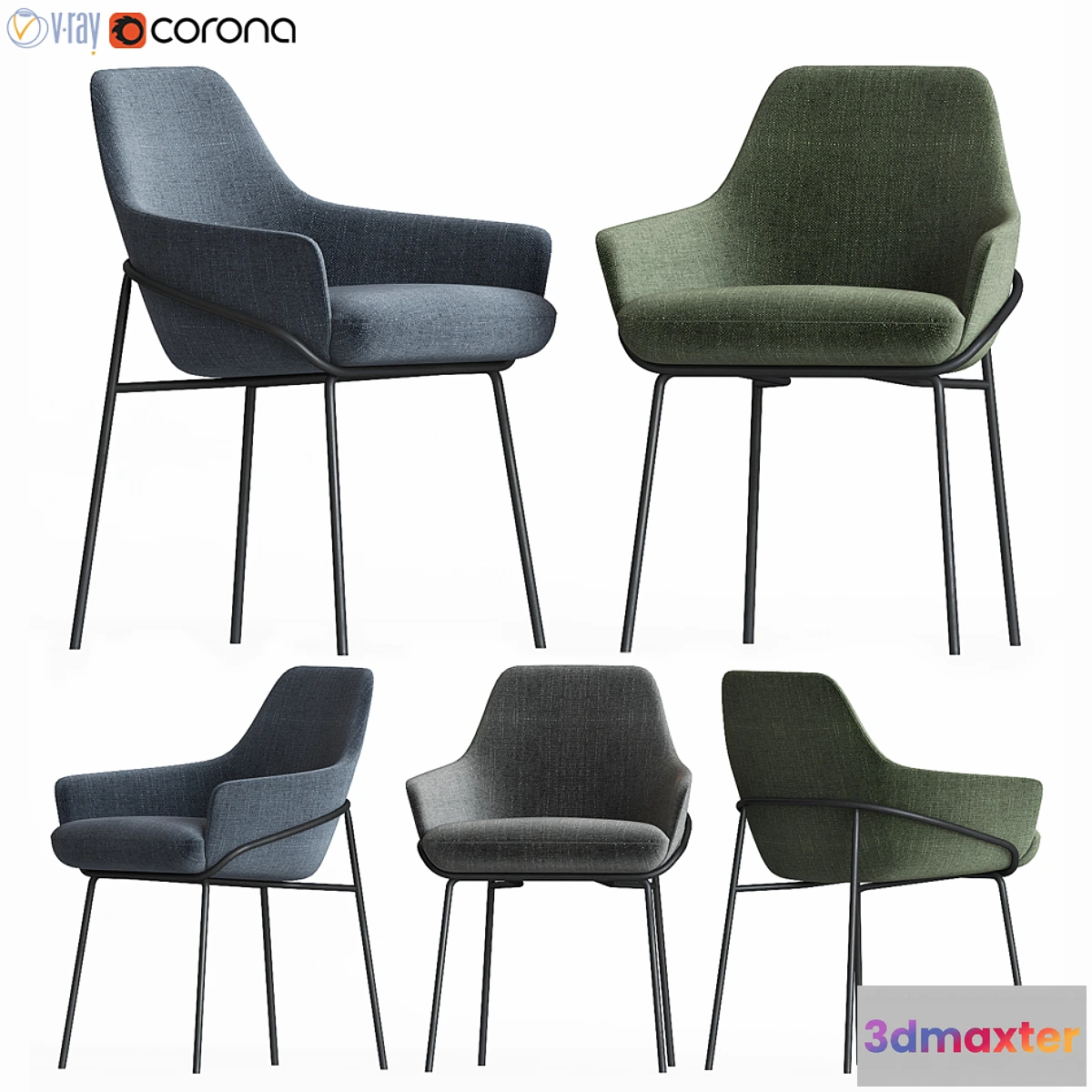 1327108 - Jackie Chair Berto Salotti 3D Max