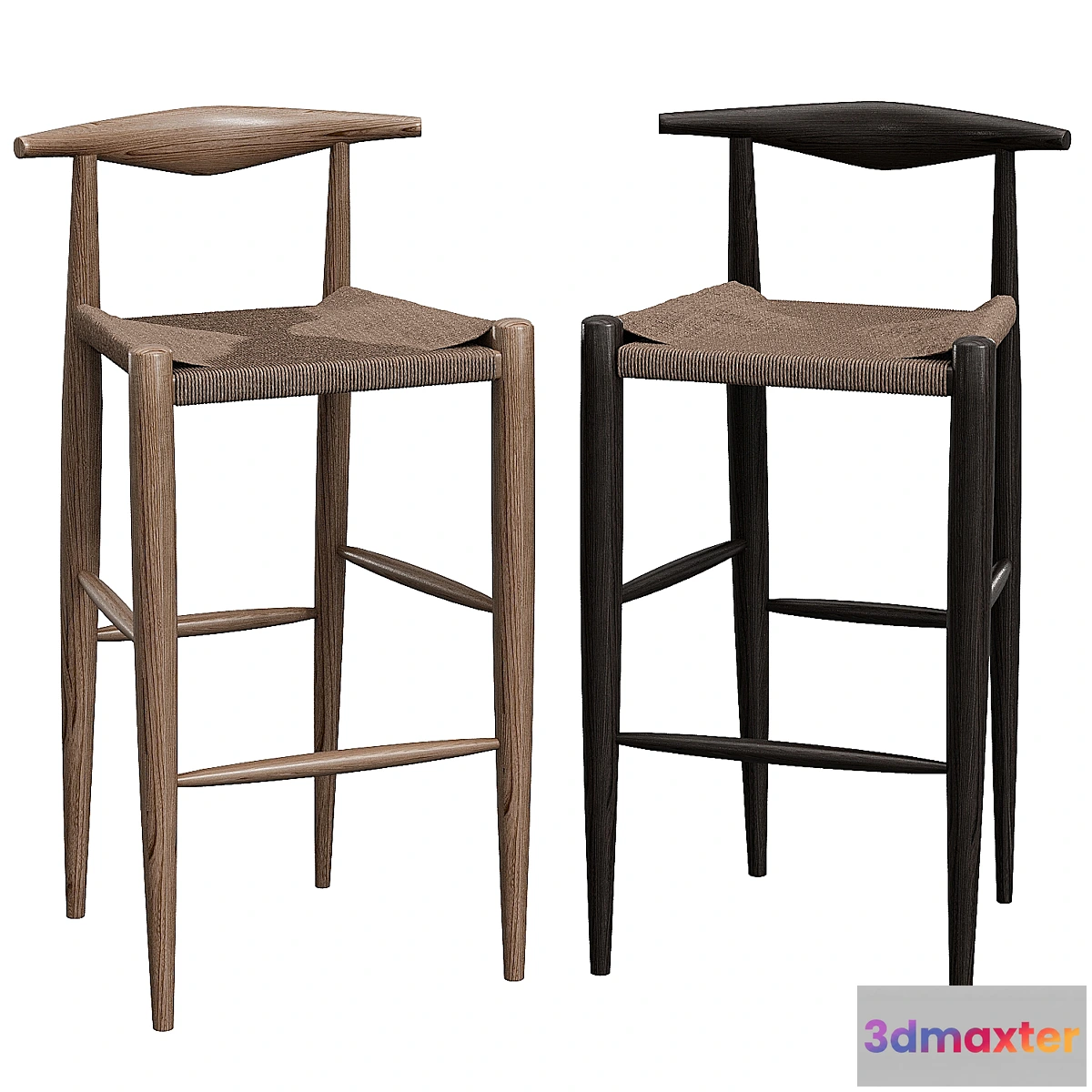 1328061 - Hans Wegner Counter stool 3D Max