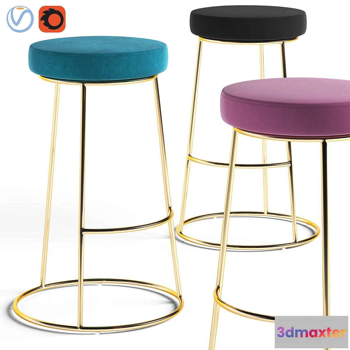 1329537 - Cult Living Austen Bar Stool 3D Max