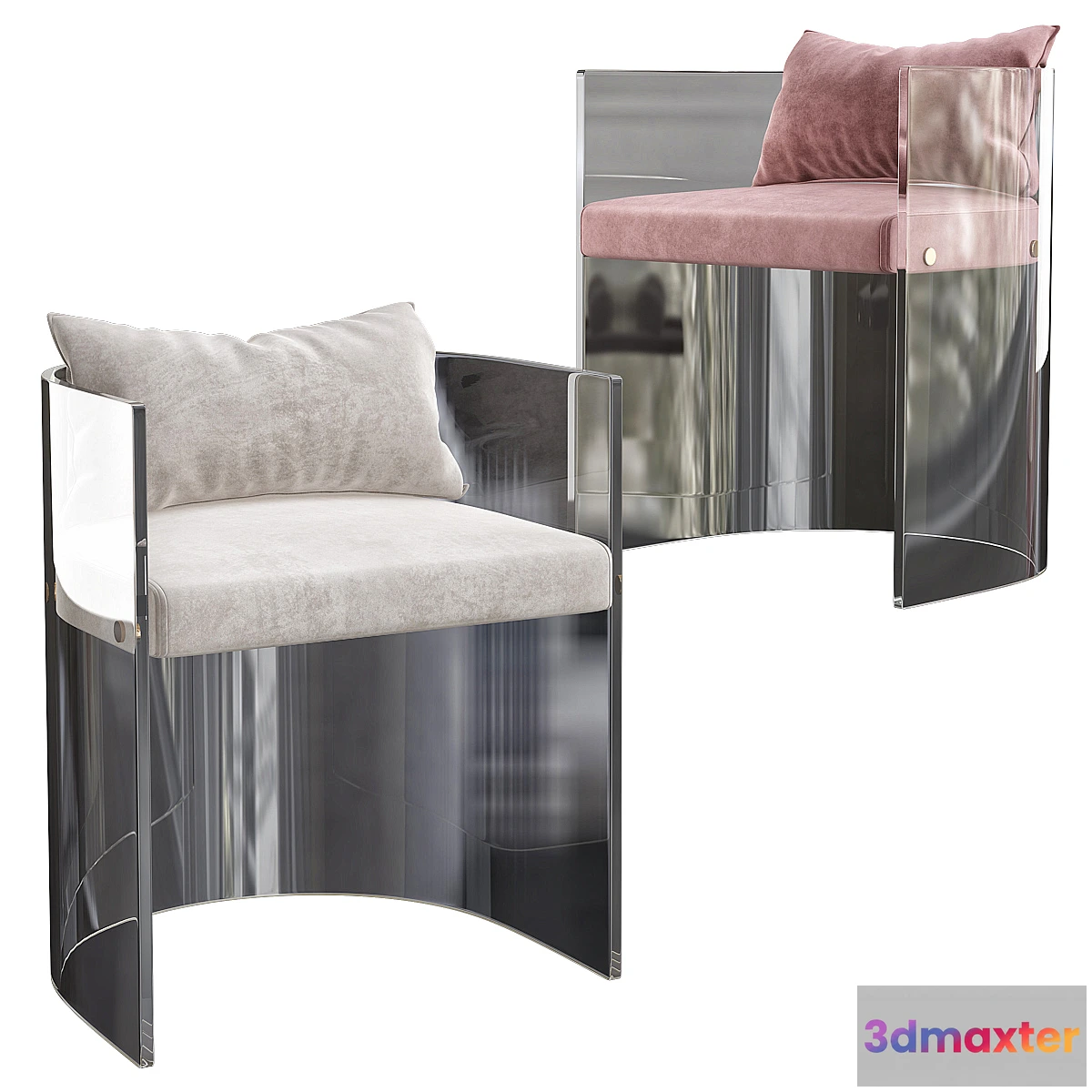 1329873 - VONVIK Acrylic Cheap Plastic Chair 3D Max