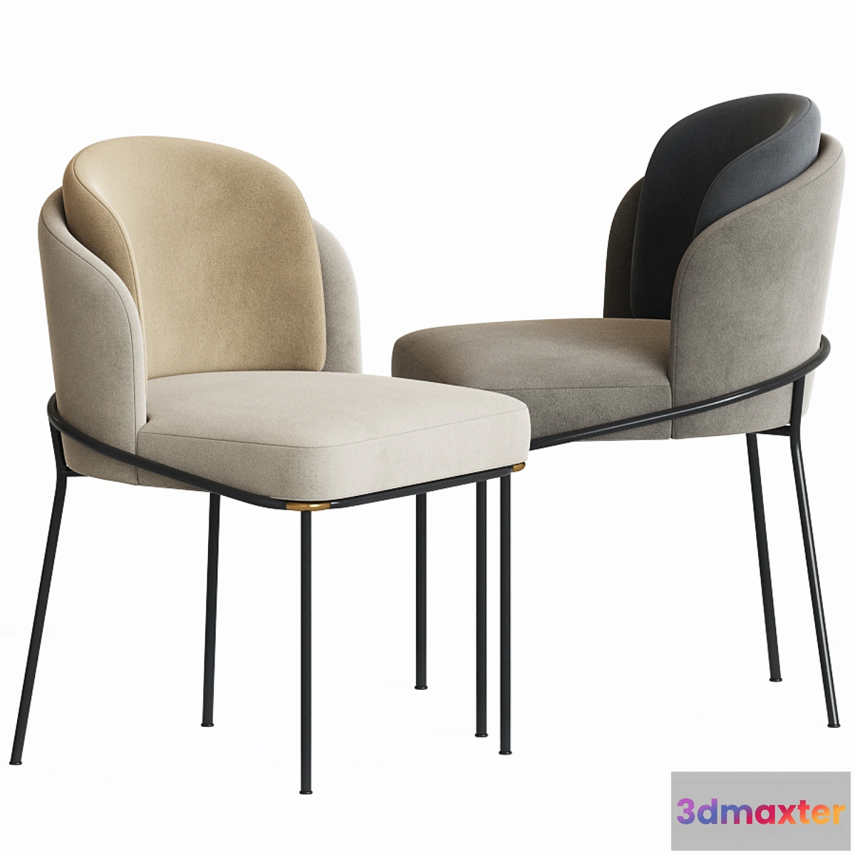 1329917 - Minotti Fil noir Dining chair 3D Max