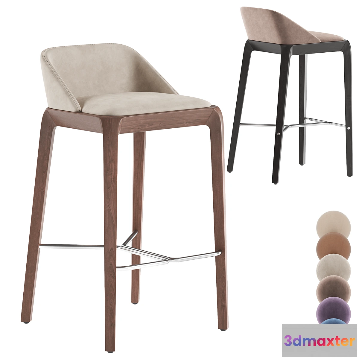 1330053 - Roche Bobois Brio barstool 3D Max