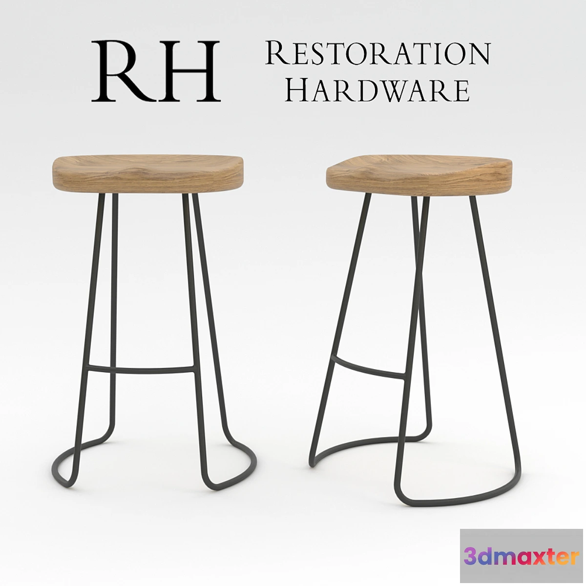 1331466 - Restoration Hardware 1950S TRACTOR SEAT STOOL 3D Max