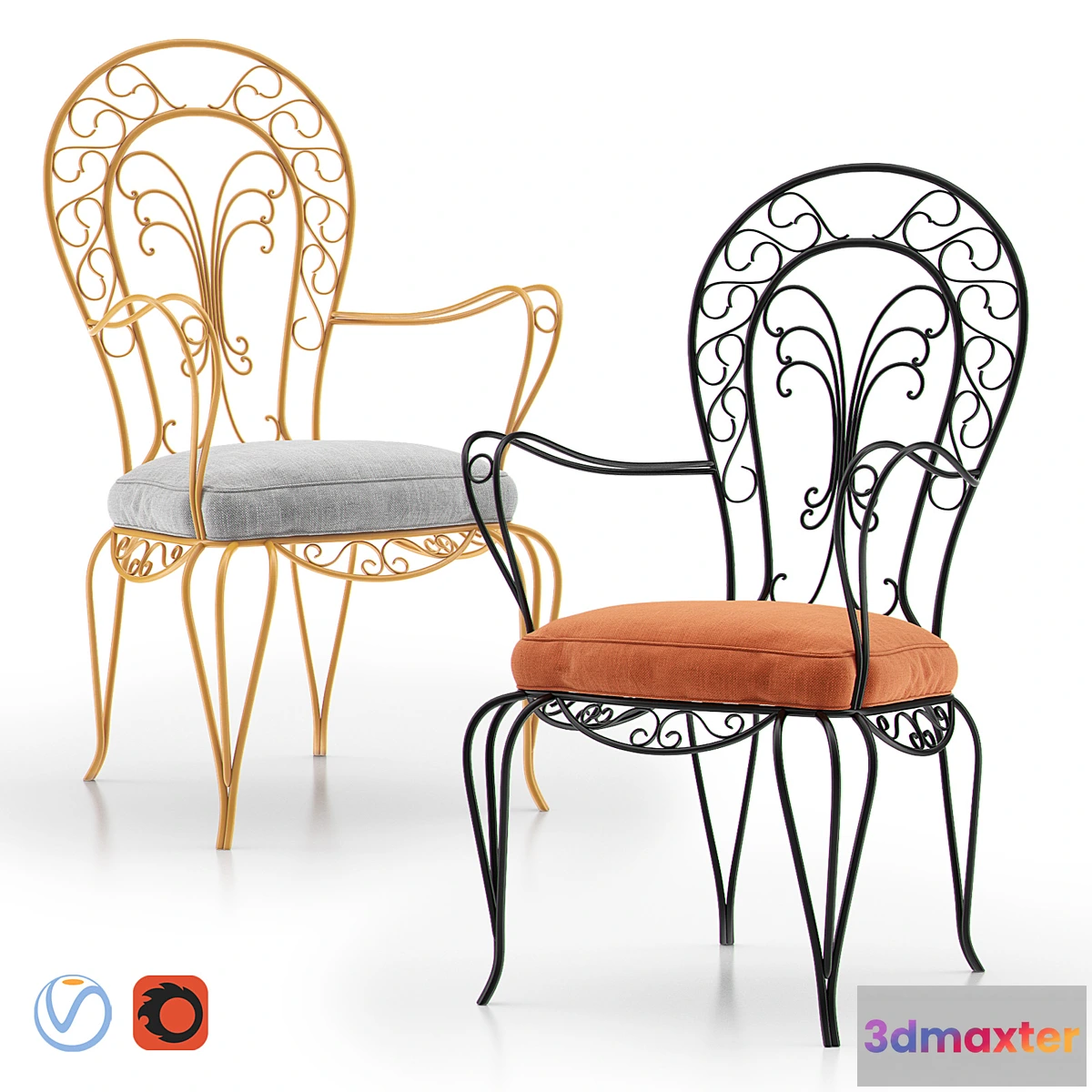 1331622 - METAL Armchair 3D Max