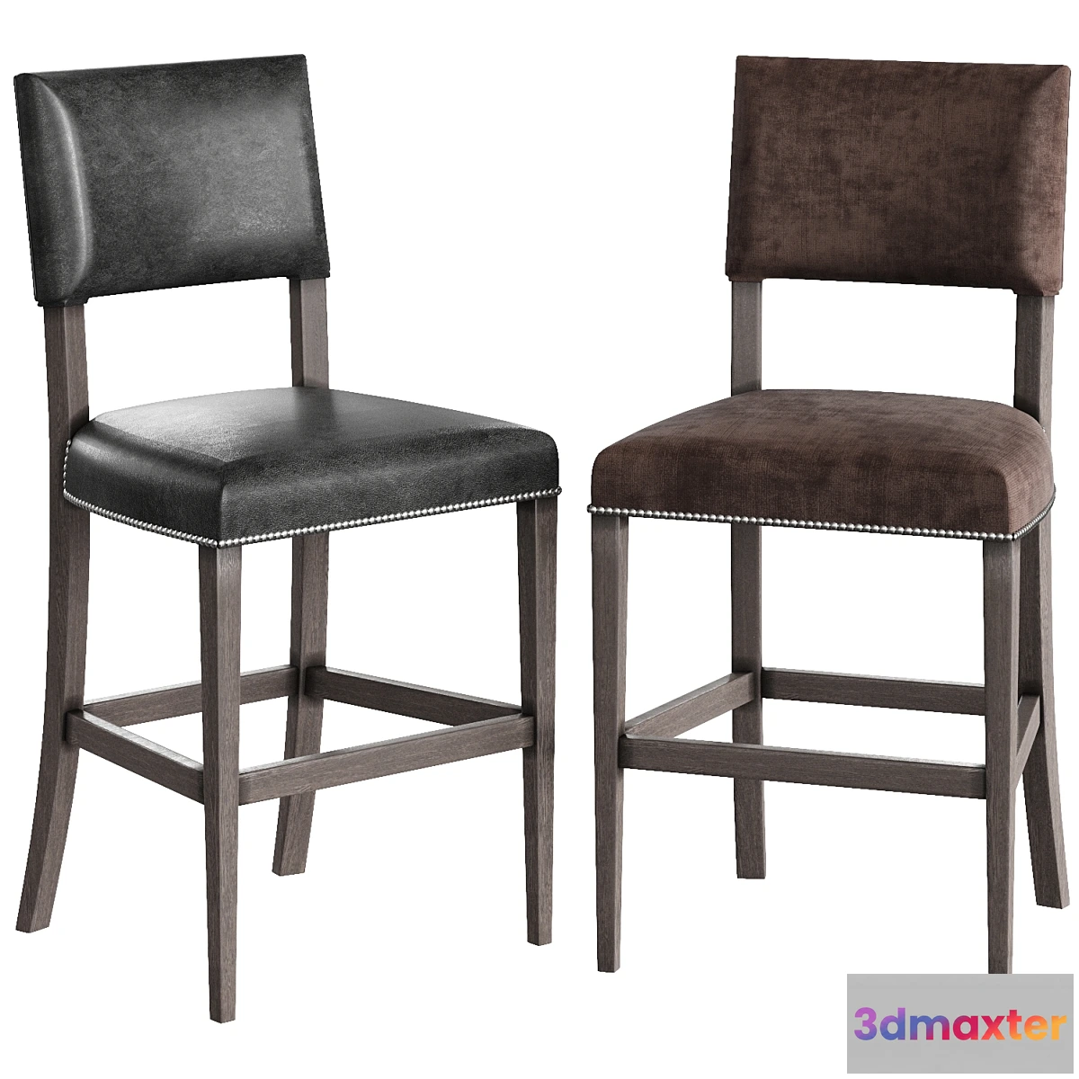 1332248 - BERNHARDT Moore leather bar stool 3D Max