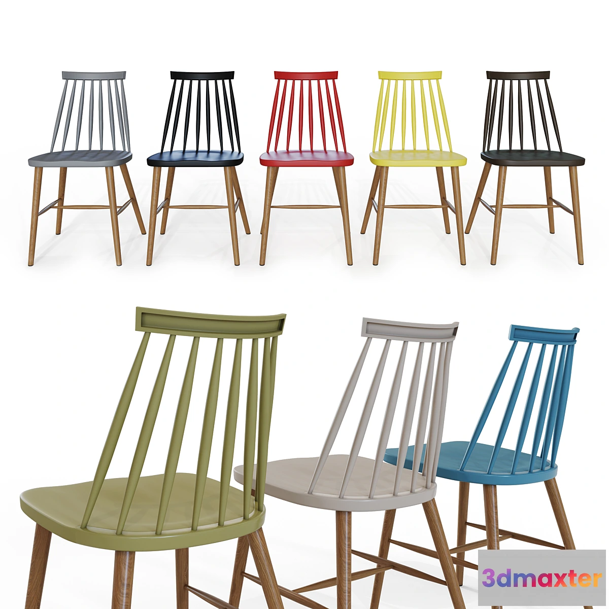 1333506 - SPINDLE DINING CHAIR 3D Max