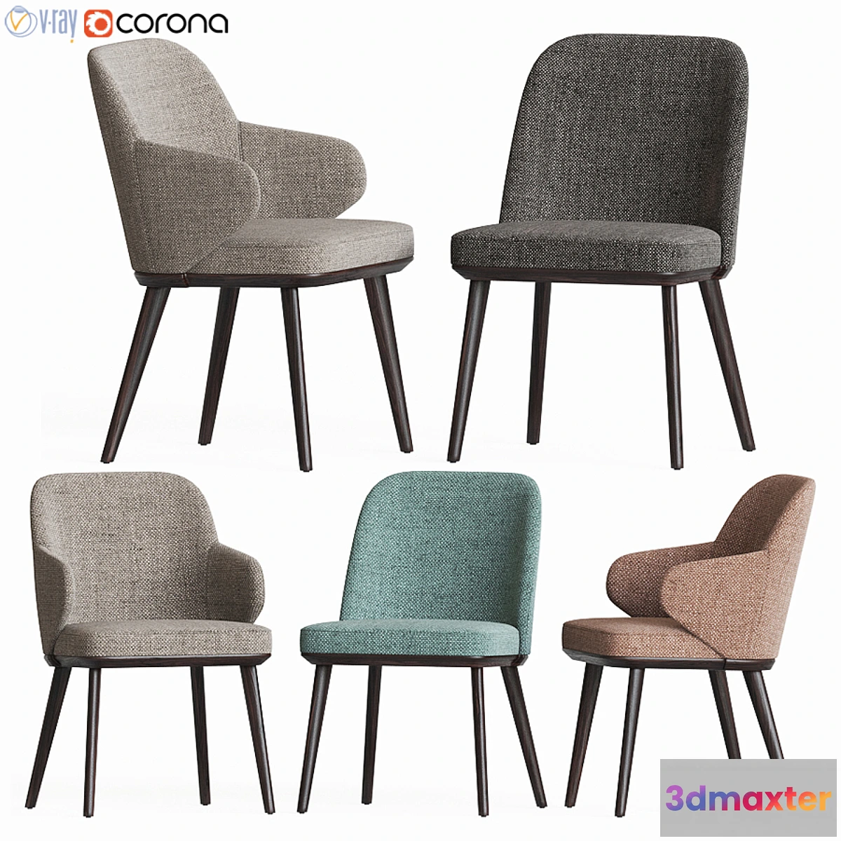 1333726 - Foyer Dining Chair Set Calligaris 3D Max