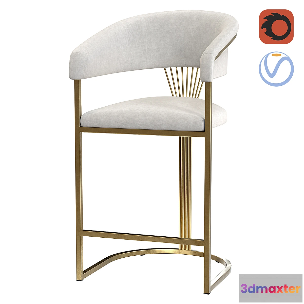 1337033 - Bar stool HORDIA 3D Max