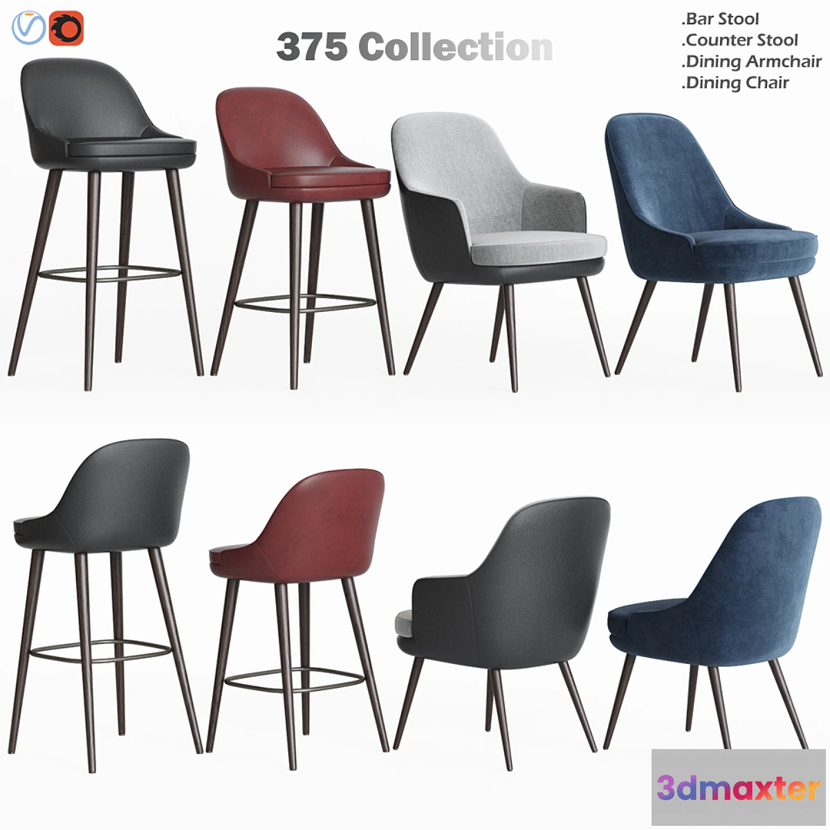 1337760 - 375 Walter Knoll Chairs Collections 3D Max