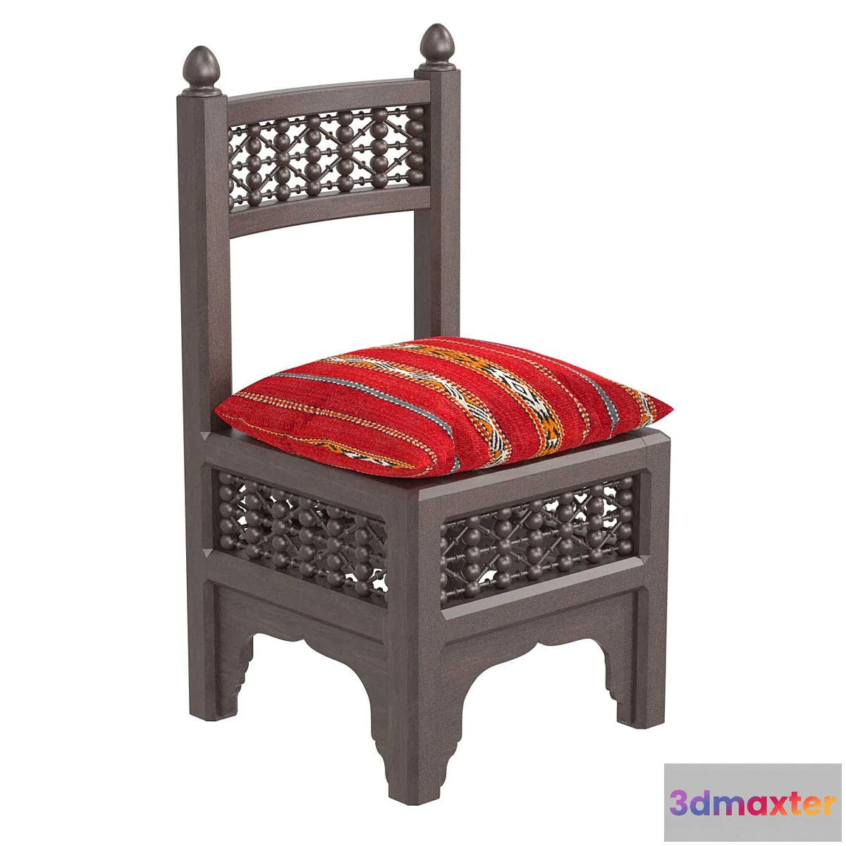 1339412 - Textile Pinewood Moucharabi Moroccan Chair 3D Max