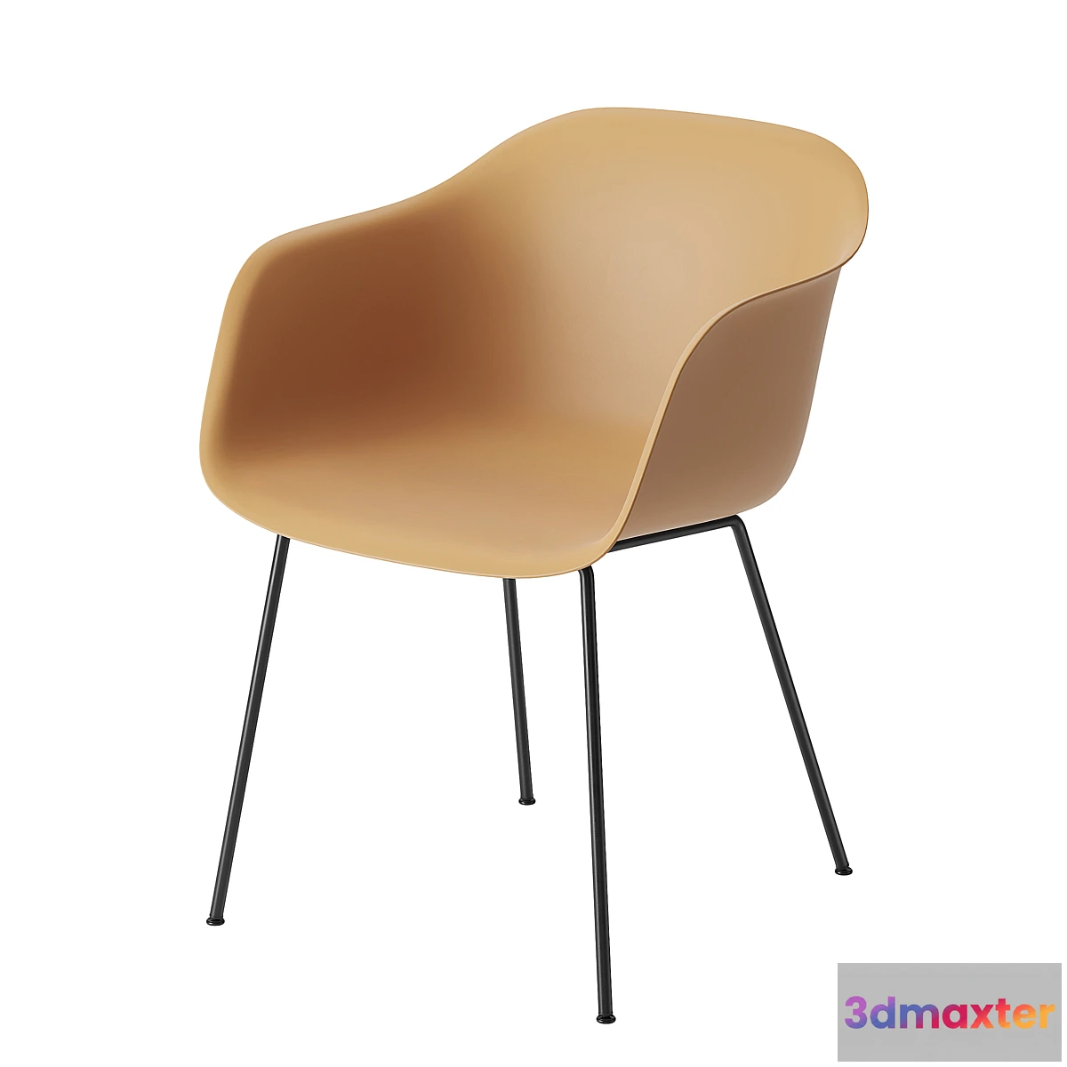 1344365 - Muuto Fiber Armchair Tube Base 3D Max