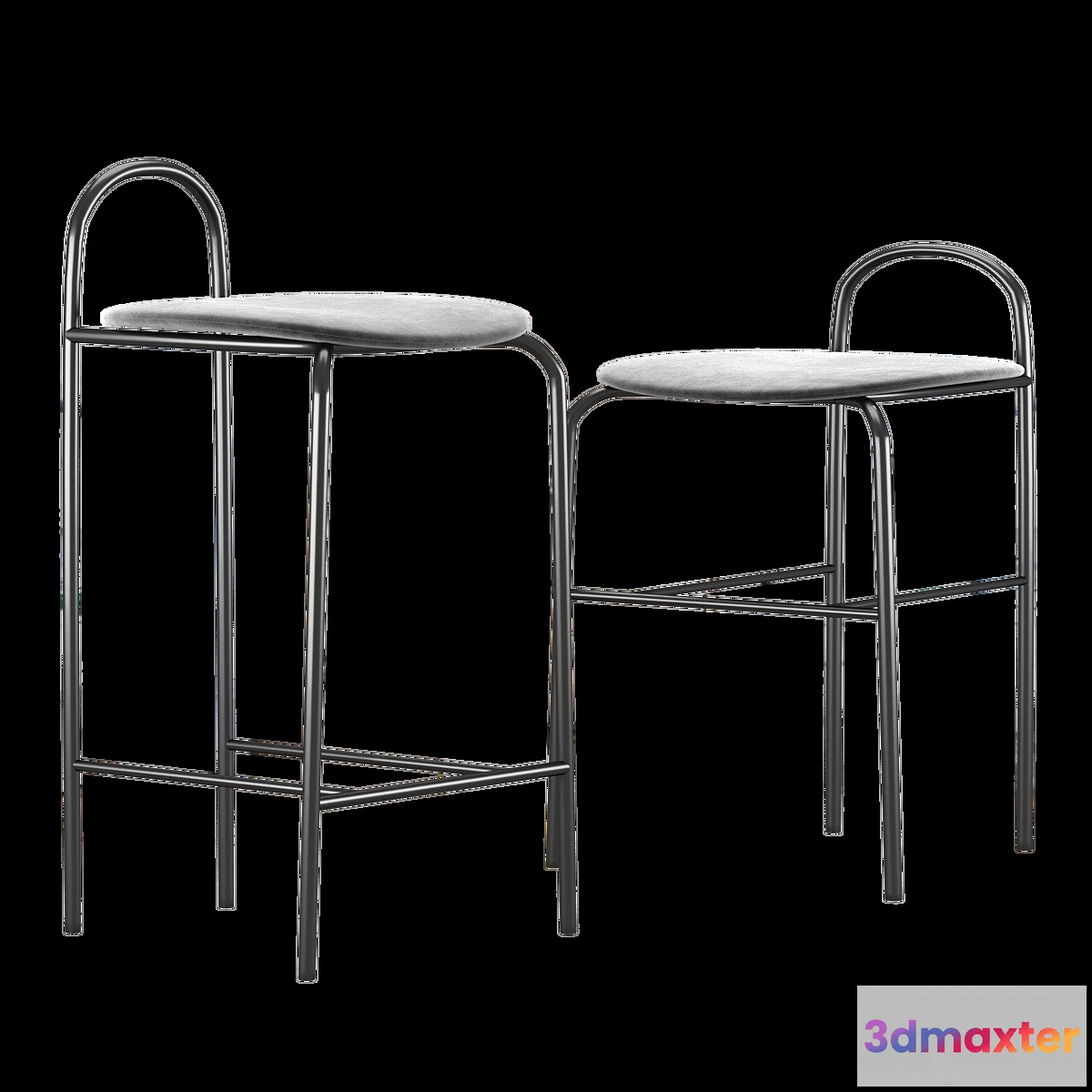 1344407 - Azure Michelle Bar Stool 3D Max
