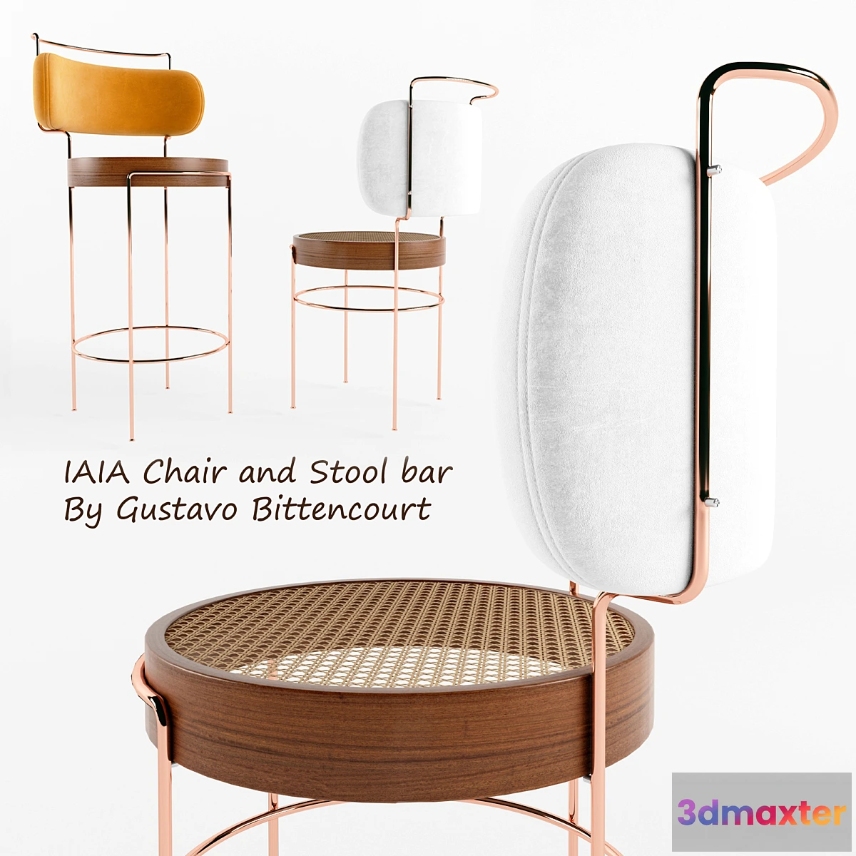 1344799 - Iaia chair & Stool bar 3D Max