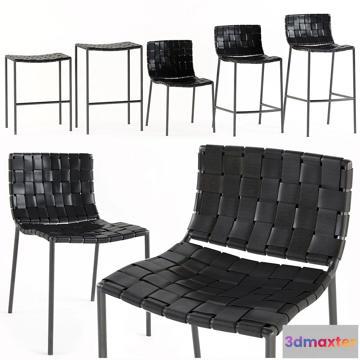 1346377 - Milano Woven Stools 3D Max