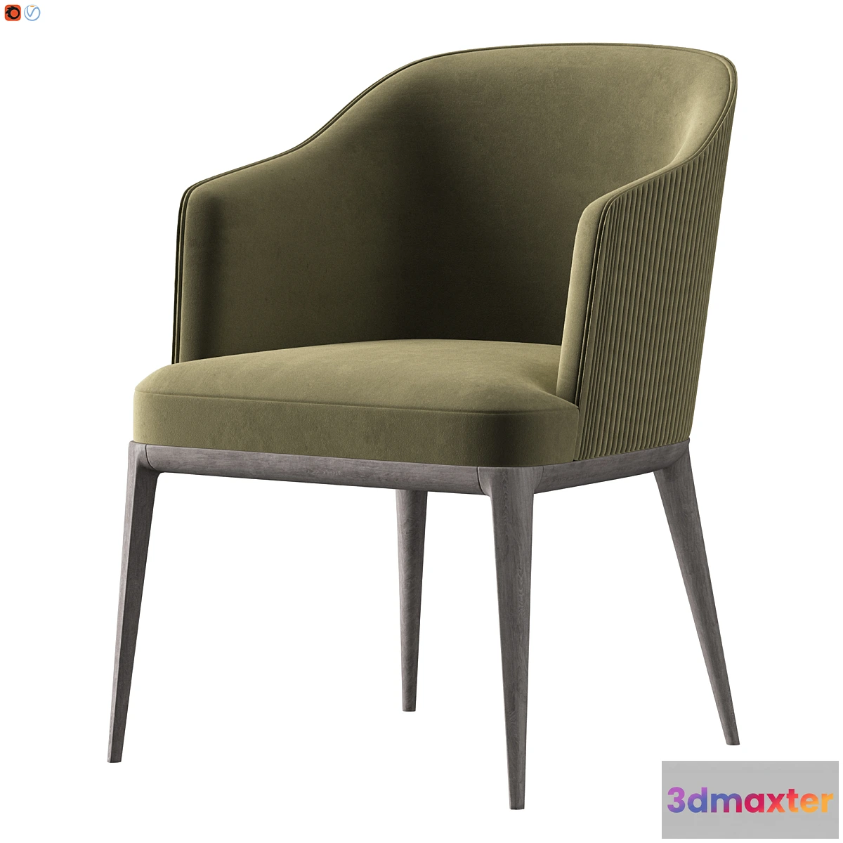 1347490 - Chair 01 - Velor (Green) - No.2 3D Max