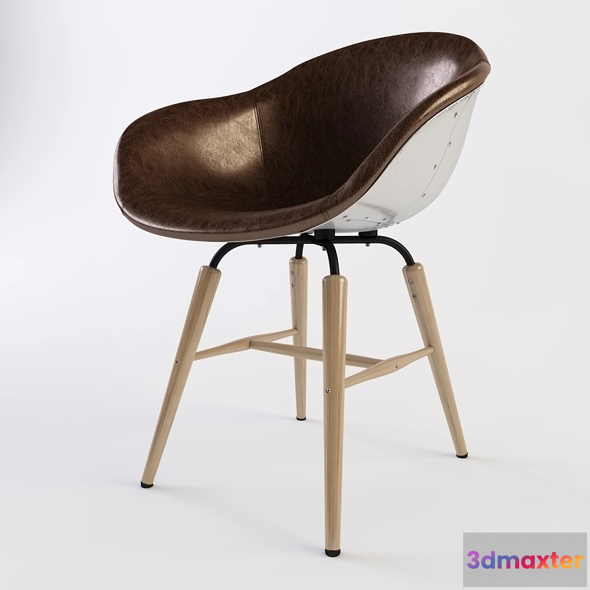 1347812 - Kare Chair With Armrest Forum Soho Brown 3D Max