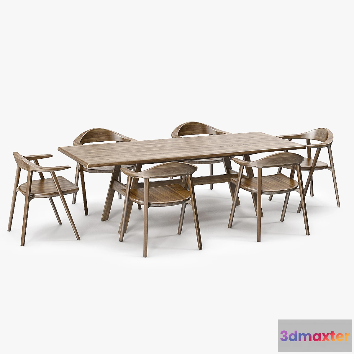 1348194 - BassamFellows Mantis Side Chair & Kant Table 3D Max