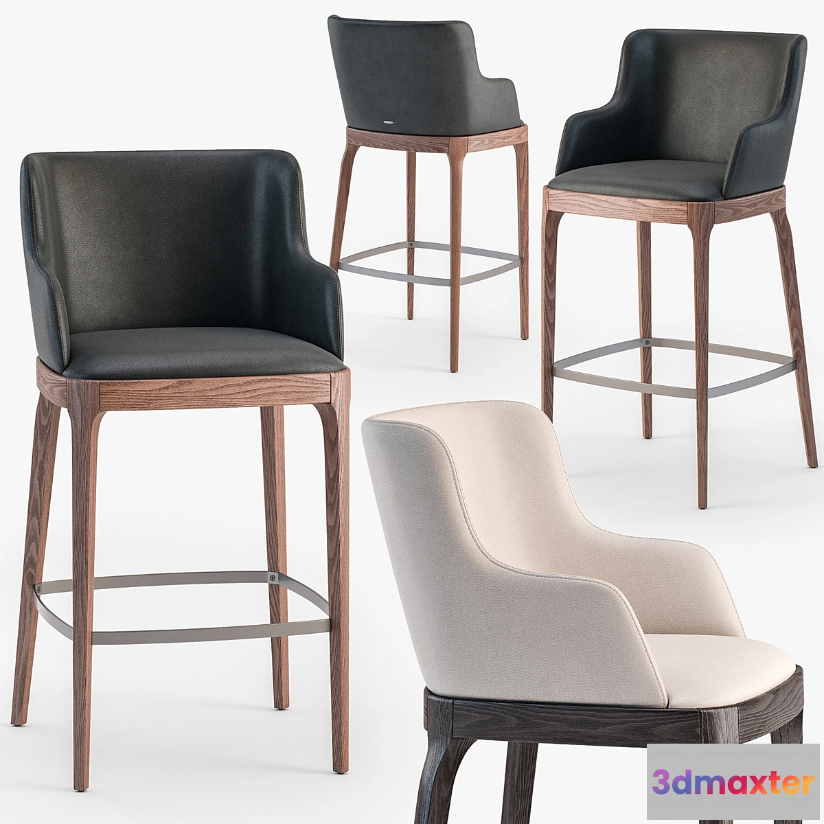 1348366 - Cattelan Italia Magda stool set 2 3D Max