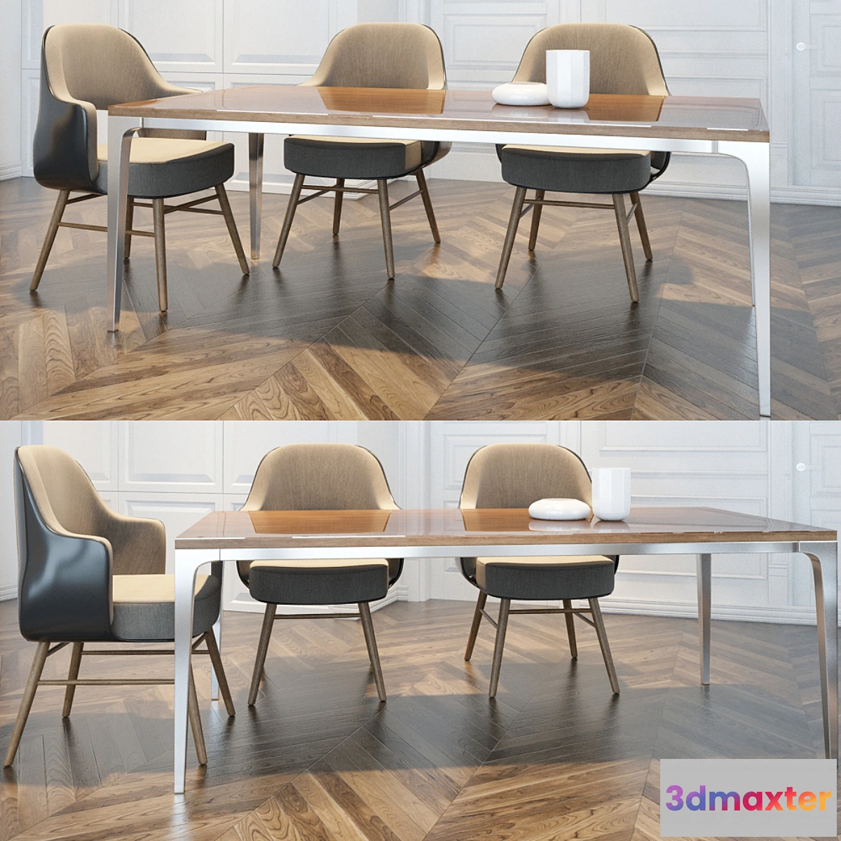 1348696 - Dining table and chairs 3D Max