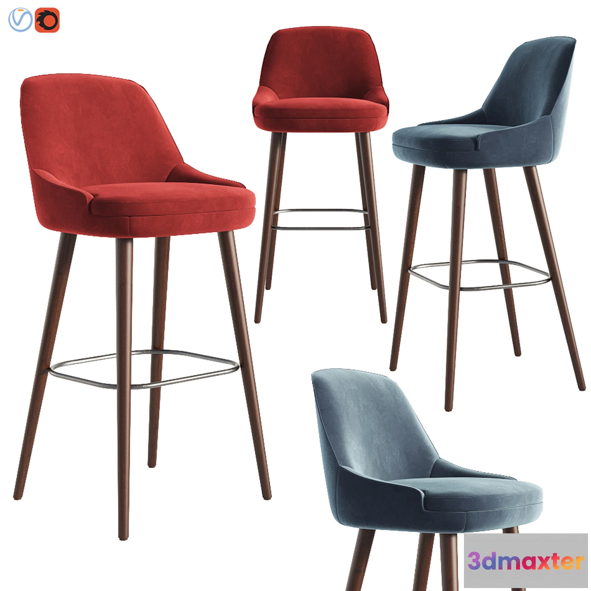 1350557 - 375 Walter Knoll Bar Stool & Counter Stool 3D Max