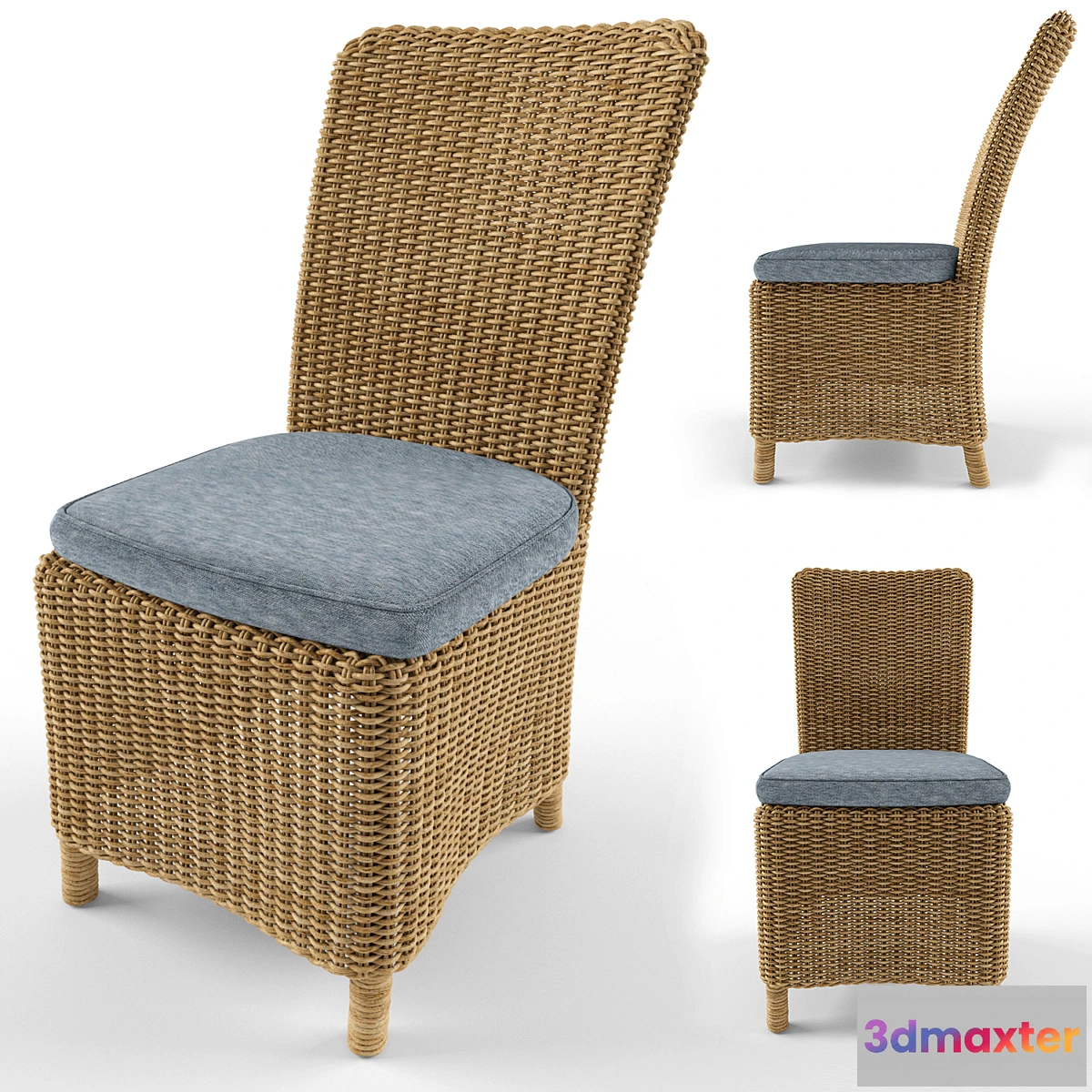 1350857 - Wicker chair 3D Max