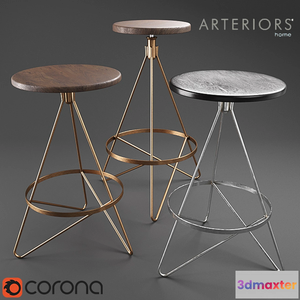 1354893 - Wyndham Swivel Bar Stool _ Counter Stool 3D Max